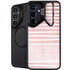 Pink and White Stripes Galaxy S24 Kickstand Case