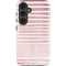 Pink and White Stripes Galaxy S25 Plus Impact Case
