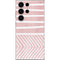 Pink and White Stripes Galaxy S25 Ultra Skin