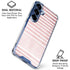 Pink and White Stripes Galaxy S25 Clear Case