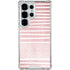 Pink and White Stripes Galaxy S25 Ultra Clear Case