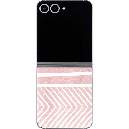 Pink and White Stripes Galaxy Z Flip6 Skin