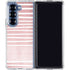 Pink and White Stripes Galaxy Z Fold6 Clear Case