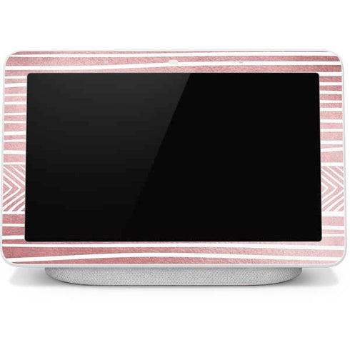 Pink and White Stripes Google Home Hub Skin