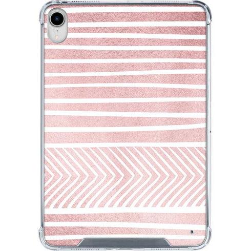 Pink and White Stripes iPad 11th Gen (2025) Clear Case