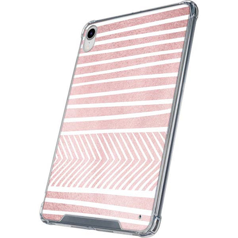 Pink and White Stripes iPad 11th Gen (2025) Clear Case