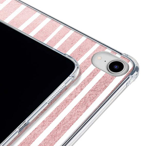 Pink and White Stripes iPad 11th Gen (2025) Clear Case