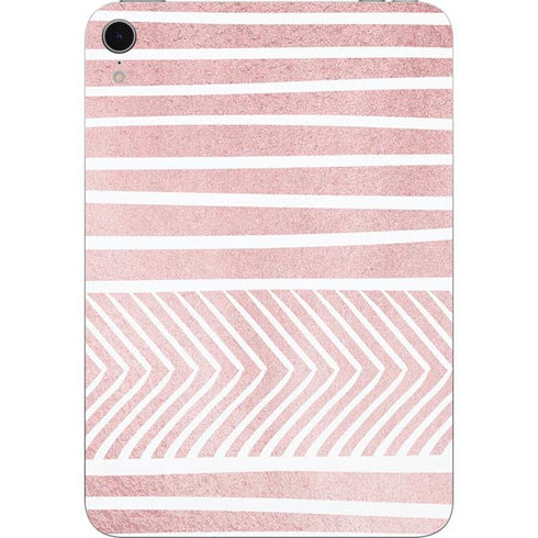 Pink and White Stripes Apple iPad Mini Skin