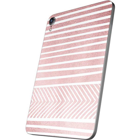 Pink and White Stripes Apple iPad Mini Skin