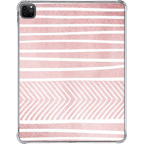 Pink and White Stripes iPad Pro 11in (2024) Clear Case