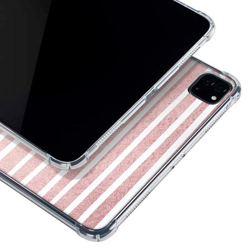 Pink and White Stripes iPad Pro 11in (2024) Clear Case
