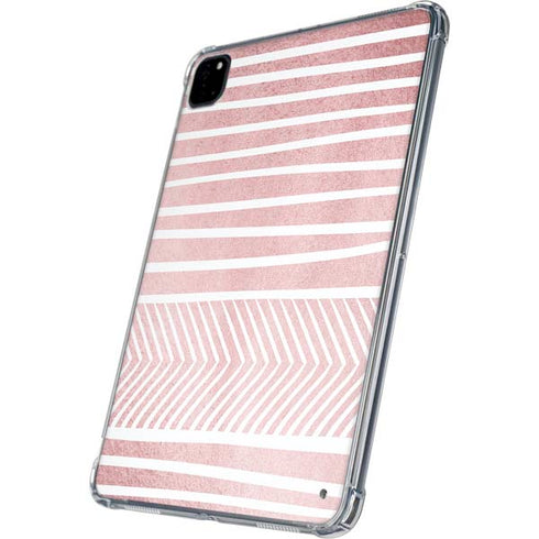 Pink and White Stripes iPad Pro 11in (2024) Clear Case