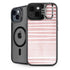Pink and White Stripes iPhone 14 Kickstand Case