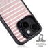 Pink and White Stripes iPhone 14 Kickstand Case