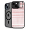 Pink and White Stripes iPhone 14 Plus Kickstand Case
