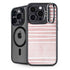 Pink and White Stripes iPhone 14 Pro Kickstand Case