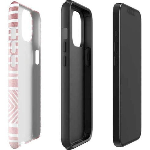 Pink and White Stripes iPhone 15 Impact Case