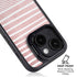 Pink and White Stripes iPhone 15 Kickstand Case