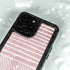 Pink and White Stripes iPhone 15 Pro Waterproof Case