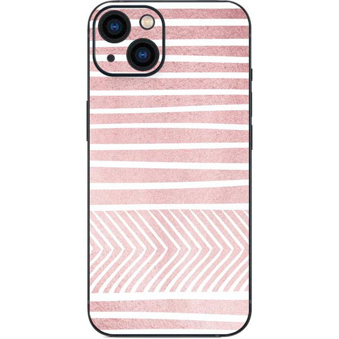 Pink and White Stripes iPhone 15 Skin