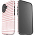 Pink and White Stripes iPhone 16 Plus Impact Case