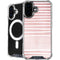 Pink and White Stripes iPhone 16 Plus MagSafe Case
