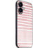 Pink and White Stripes iPhone 16 Plus Skin