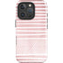 Pink and White Stripes iPhone 16 Pro Impact Case