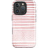Pink and White Stripes iPhone 16 Pro Magsafe Impact Case
