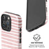 Pink and White Stripes iPhone 16 Pro Magsafe Impact Case