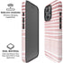 Pink and White Stripes iPhone 16 Pro Magsafe Impact Case