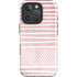 Pink and White Stripes iPhone 16 Pro Max Magsafe Impact Case