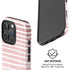 Pink and White Stripes iPhone 16 Pro Max Magsafe Impact Case