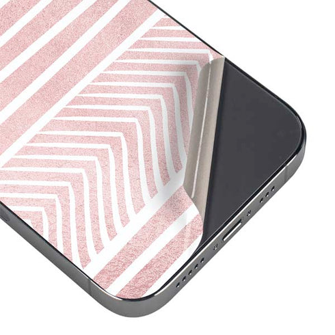 Pink and White Stripes iPhone 16 Pro Max Skin