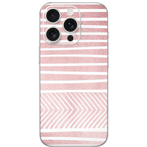 Pink and White Stripes iPhone 16 Pro Skin