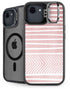 Pink and White Stripes iPhone 16e Kickstand Case