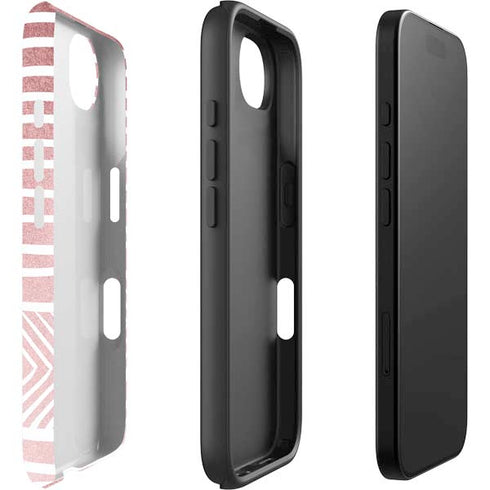 Pink and White Stripes iPhone 16e Impact Case
