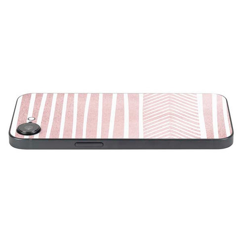 Pink and White Stripes iPhone 16e Skin