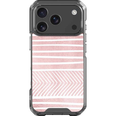 Pink and White Stripes iPhone 18 Pro Clear Case