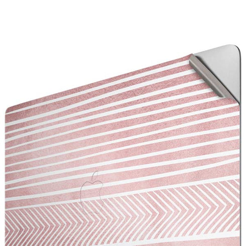 Pink and White Stripes Apple MacBook Pro 16-inch Skin