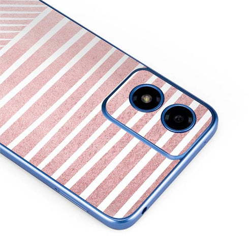Pink and White Stripes Moto G Play 4G (2024) Skin