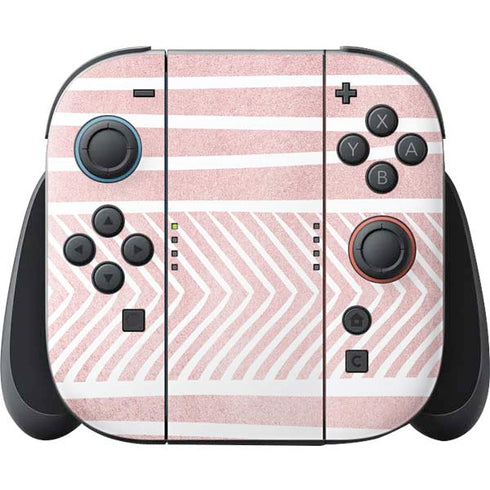 Pink and White Stripes Nintendo Switch 2 (2025) Joy-Con Controller Skin