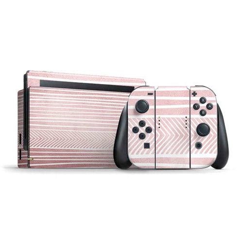 Pink and White Stripes Nintendo Skins