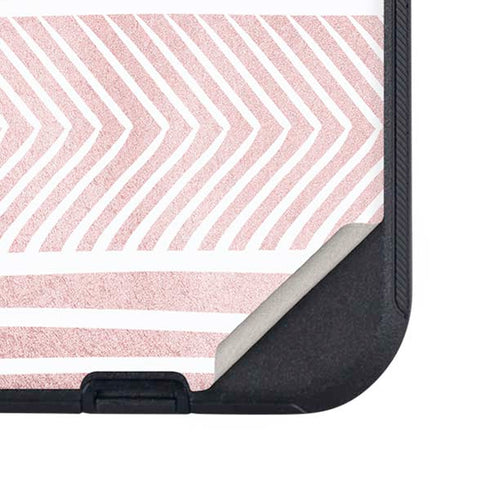 Pink and White Stripes Otterbox Defender iPhone Skin