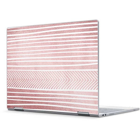Pink and White Stripes Pixelbook Skin