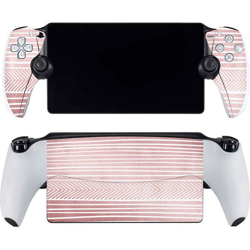 Pink and White Stripes PlayStation Portal Remote Player Skin