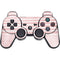 Pink and White Stripes PS3 Dual Shock wireless controller Skin
