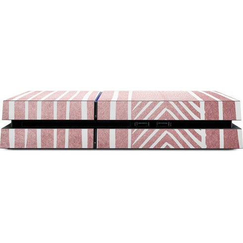 Pink and White Stripes PS4 Console Skin