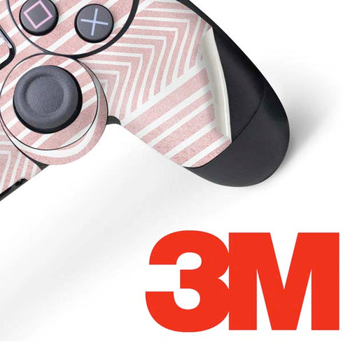 Pink and White Stripes PS4 Controller Skin