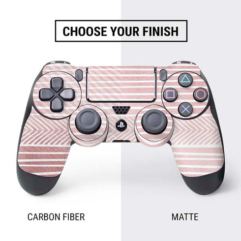 Pink and White Stripes PS4 Controller Skin